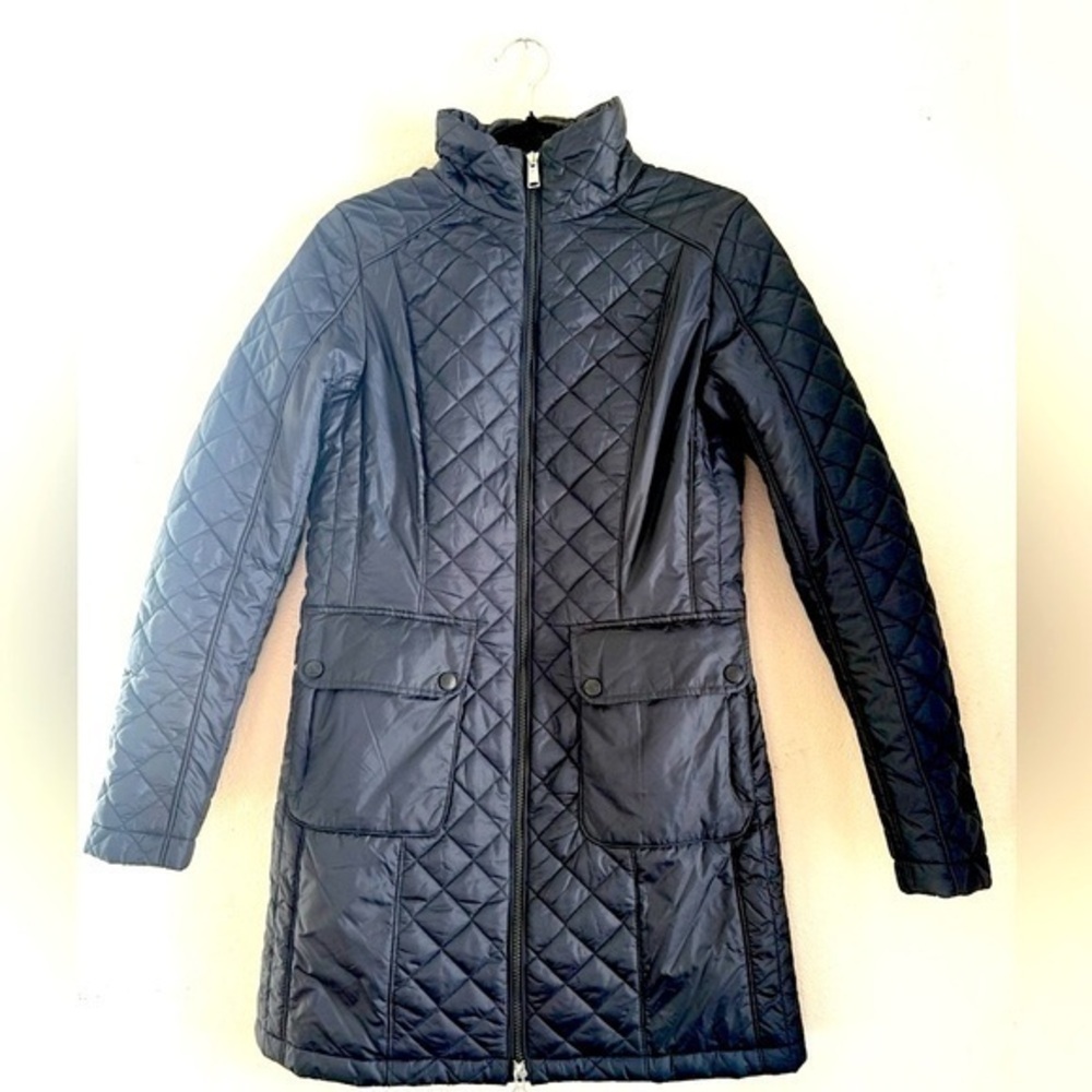 The North Face Jacket Puffer Jacket Ruka Parka Navy blue Quilted Hooded Coat